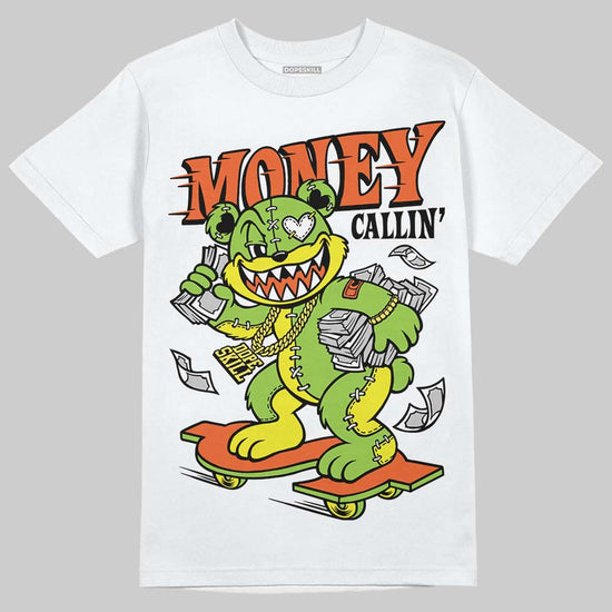 Neon Green Sneakers DopeSkill T-Shirt Money Callin' Graphic Streetwear - White