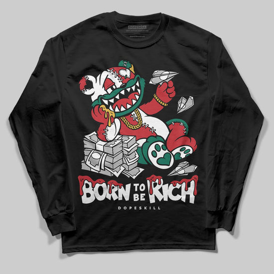 Jordan 3 Mexico 'El Vuelo' DopeSkill Long Sleeve T-Shirt Born To Be Rich Graphic Streetwear - black