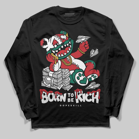 Jordan 3 Mexico 'El Vuelo' DopeSkill Long Sleeve T-Shirt Born To Be Rich Graphic Streetwear - black