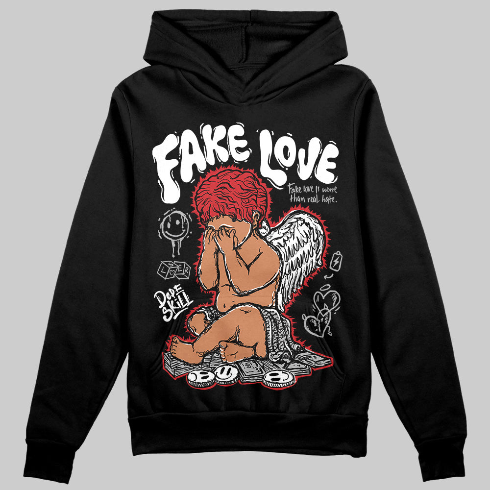 Jordan 3 OG “Black Cement” DopeSkill Hoodie Sweatshirt False Love Graphic Streetwear - Black