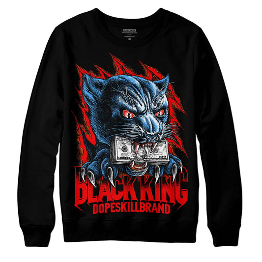 Jordan 11 Retro Cherry DopeSkill Sweatshirt Black King Graphic Streetwear - Black