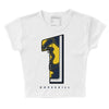 Dunk Low Vintage “Michigan” DopeSkill Women's Crop Top No.1 Graphic Streetwear - White