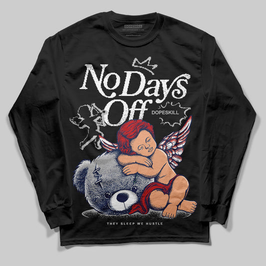 Jordan 4 SB “Summit White/Navy” DopeSkill Long Sleeve T-Shirt New No Days Off Graphic Streetwear - Black