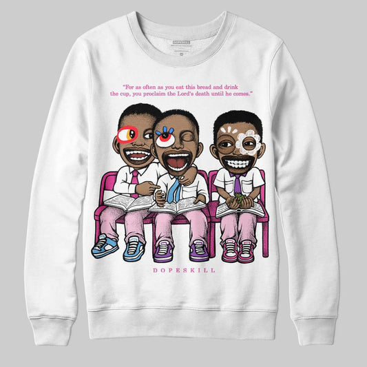Dunk Low GS 'Triple Pink' DopeSkill Sweatshirt First Sunday Graphic Streetwear - White