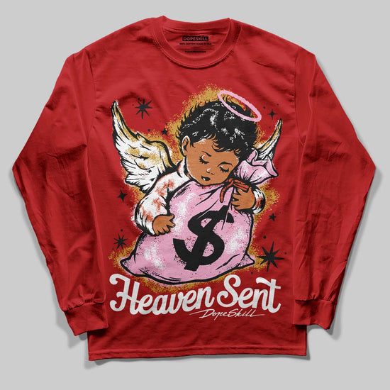 Nigel Sylvester x Air Jordan 4 ‘Brick by Brick’ DopeSkill Long Sleeve T-Shirt Heaven Sent Graphic Streetwear - Red