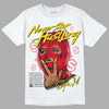 Jordan 4 Red Thunder DopeSkill T-Shirt Never Stop Hustling Graphic Streetwear - White