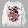 Valentine's Day Collection DopeSkill Sweatshirt Queen Of Hustle Graphic Streetwear - White 