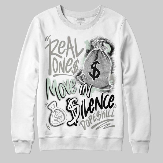 Jordan 1 Retro Low OG Year of the Snake (2025) DopeSkill Sweatshirt Real Ones Move In Silence Graphic Streetwear - White