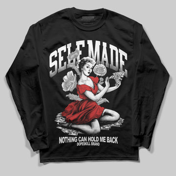 Black and White Sneakers DopeSkill Long Sleeve T-Shirt Self Made Graphic Streetwear - Black