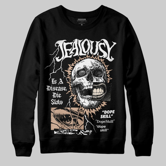 Jordan 4 Retro Cozy Girl DopeSkill Sweatshirt Jealousy Graphic Streetwear - Black