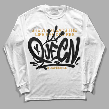 Jordan 11 "Gratitude" DopeSkill Long Sleeve T-Shirt Queen Graphic Streetwear - White