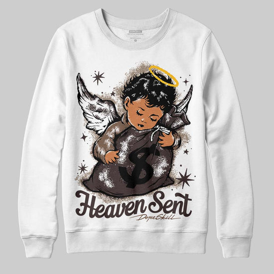 SoleFly x Air Jordan 12 Retro SP 'Cafecito/Baroque Brown' DopeSkill Sweatshirt Heaven Sent Graphic Streetwear - WHite