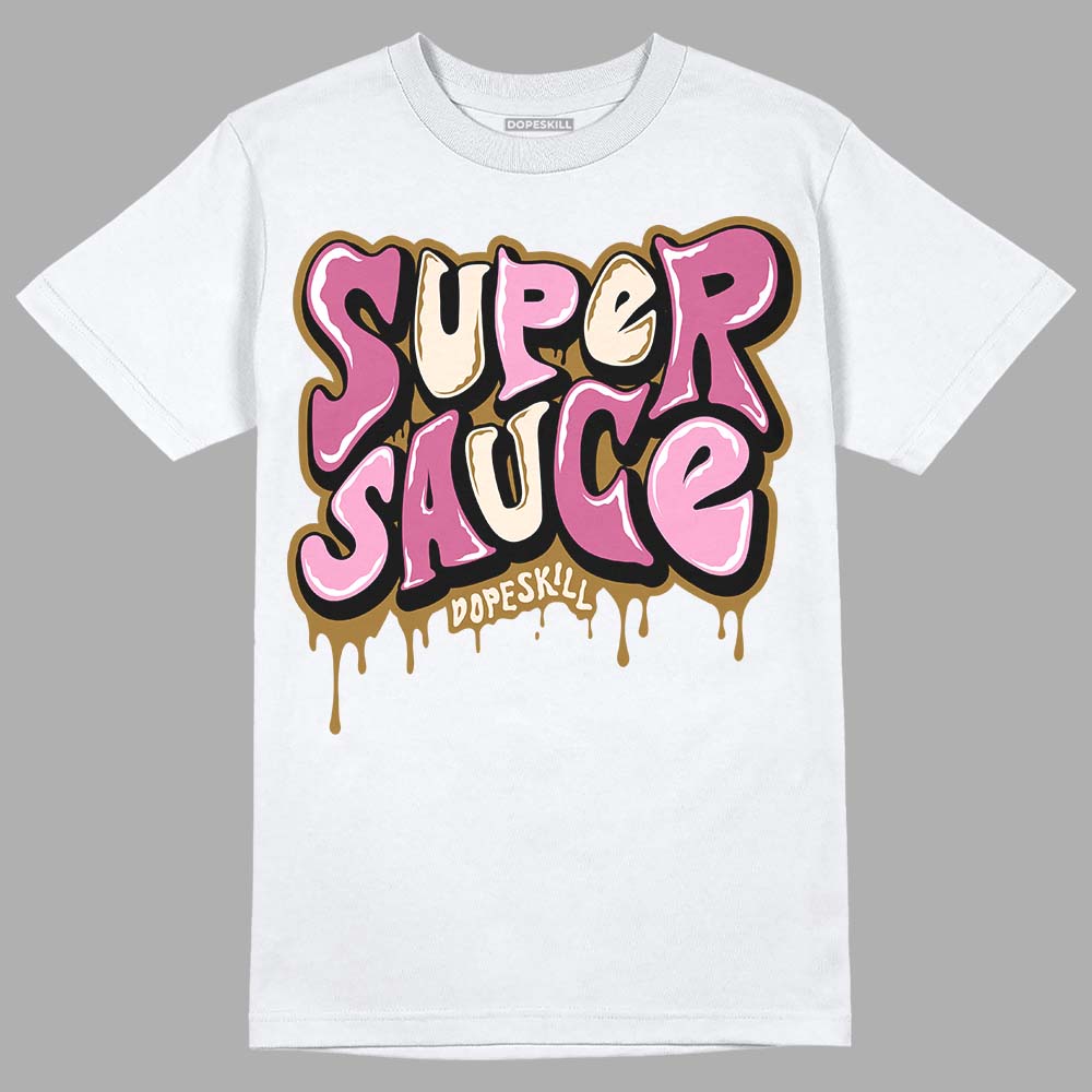 Dunk Low Just Do It “Bronzine/Playful Pink” DopeSkill T-Shirt Super Sauce Graphic Streetwear - White