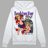 Jordan 12 "Field Purple" DopeSkill Hoodie Sweatshirt Looking For Love Graphic Streetwear - White