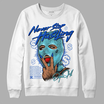 Dunk Low Argon DopeSkill Sweatshirt Never Stop Hustling Graphic Streetwear - White 