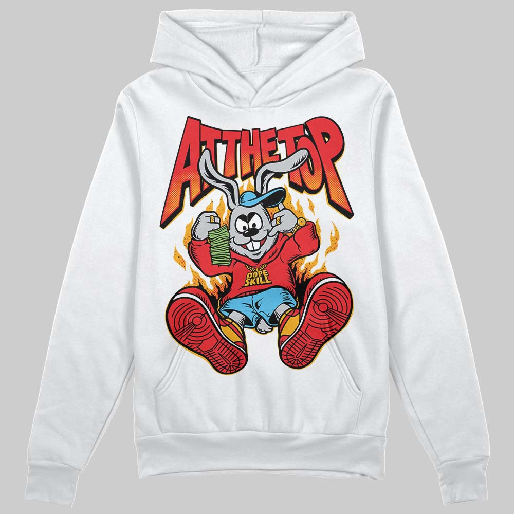 Red Sneakers DopeSkill Hoodie Sweatshirt At The Top Graphic Streetwear - White