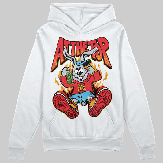 Red Sneakers DopeSkill Hoodie Sweatshirt At The Top Graphic Streetwear - White