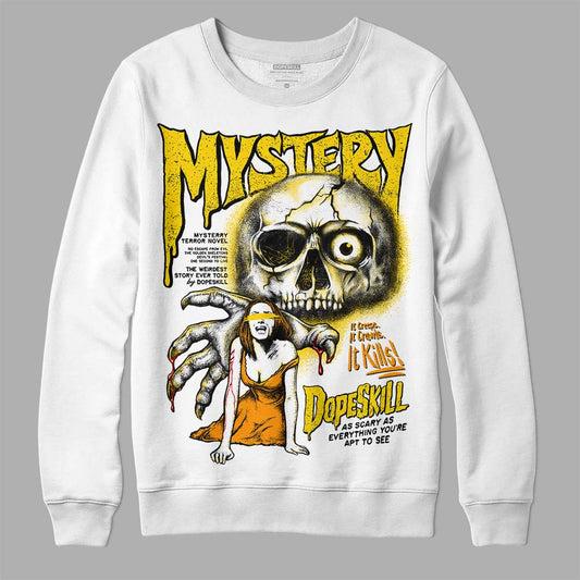 Jordan 6 “Yellow Ochre” DopeSkill Sweatshirt Mystery Ghostly Grasp Graphic Streetwear - White