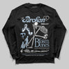 Jordan 40 “Blue Suede” DopeSkill Long Sleeve T-Shirt Broken Bones Graphic Streetwear - Black