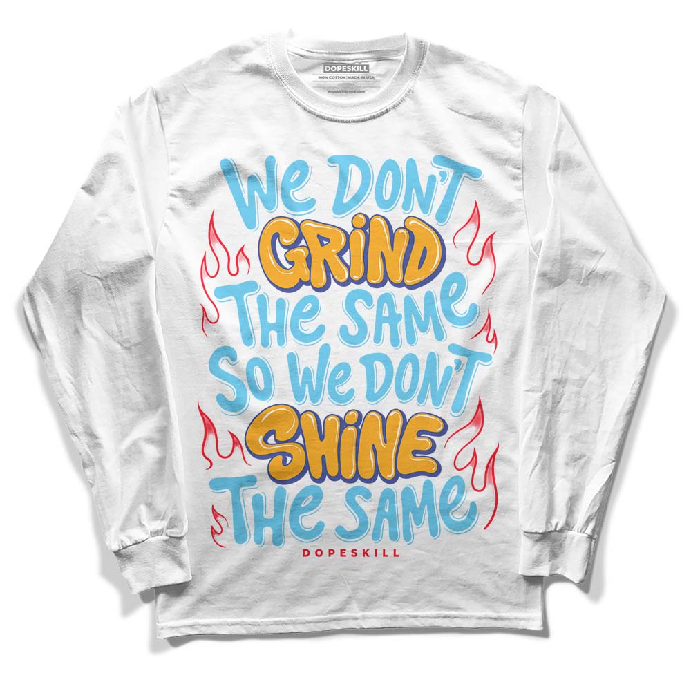 Jordan 1 Mid GS 'Six Championships DopeSkill Long Sleeve T-Shirt Grind Shine Graphic Streetwear - White