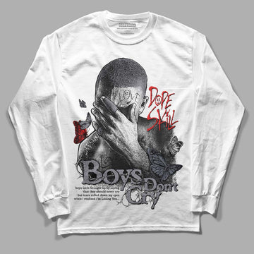 Jordan 14 Retro 'Stealth' DopeSkill Long Sleeve T-Shirt Boys Don't Cry Graphic Streetwear - White