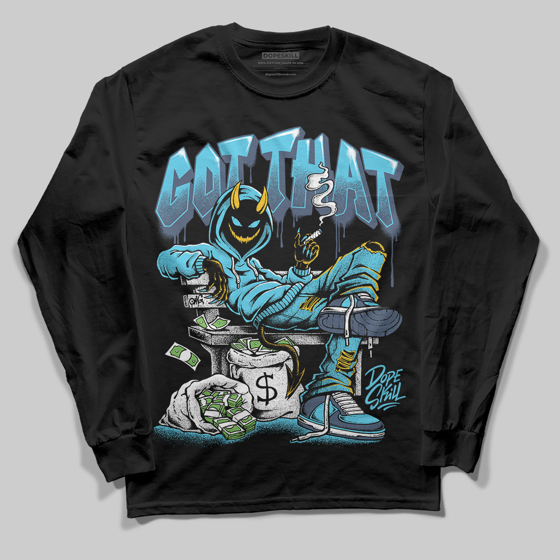 Jordan 11 Retro Gamma Blue (2025) DopeSkill Long Sleeve T-Shirt Got That Graphic Streetwear - black