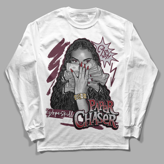 Jordan 5 Retro Burgundy (2023) DopeSkill Long Sleeve T-Shirt NPC Graphic Streetwear - White