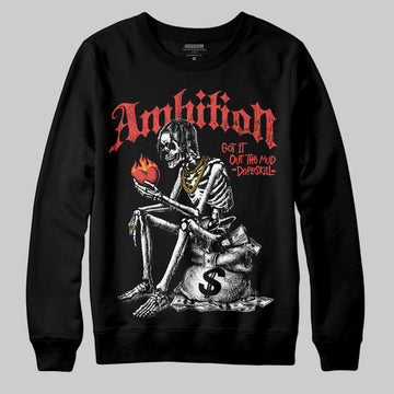 Red Sneakers DopeSkill Sweatshirt Ambition Graphic Streetwear - Black