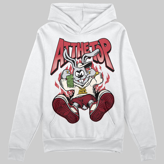 Jordan 4 “Sierra Red" DopeSkill Hoodie Sweatshirt At The Top Graphic Streetwear - White 