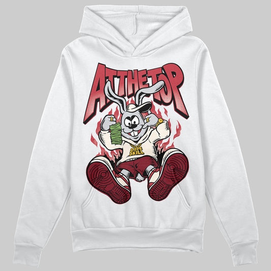 Jordan 4 “Sierra Red" DopeSkill Hoodie Sweatshirt At The Top Graphic Streetwear - White 