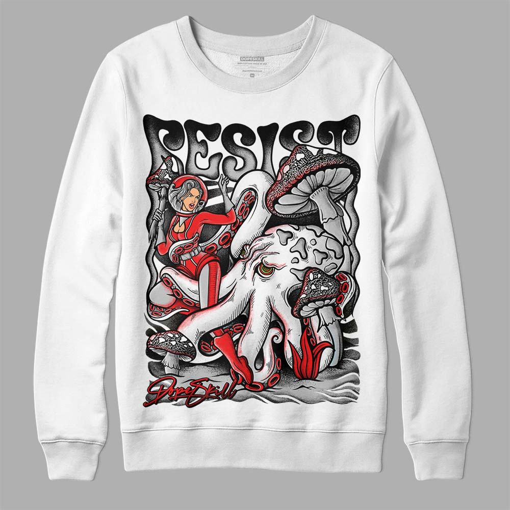 Jordan Spizike Low Bred DopeSkill Sweatshirt Resist Graphic Streetwear - White 