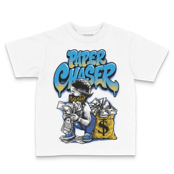 Royal Blue Sneakers DopeSkill Toddler Kids T-shirt Paper Chaser Boy Graphic Streetwear - White