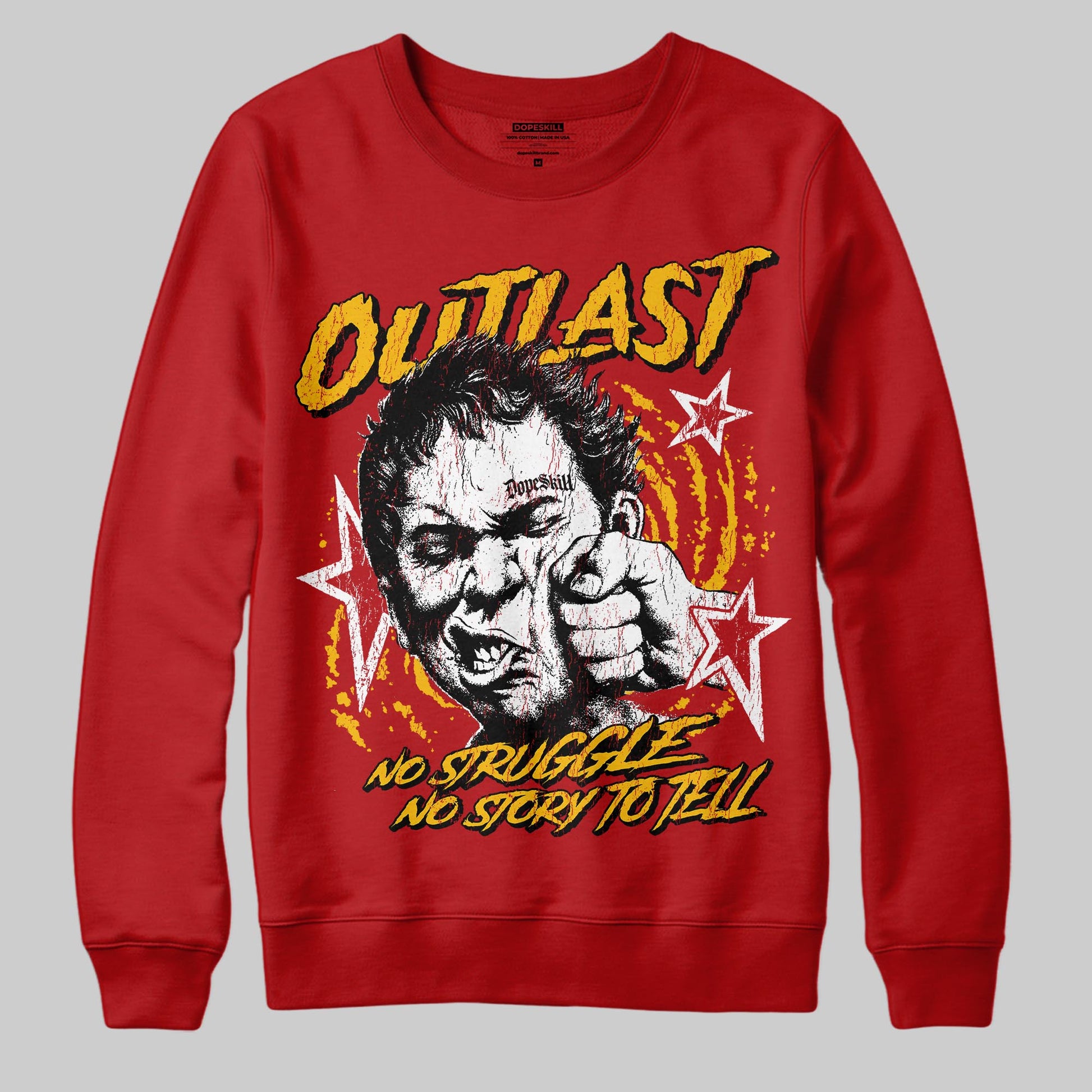 Red Sneakers DopeSkill Sweatshirt Outlast Graphic Streetwear - Red