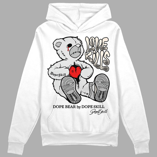 Dunk Low Cool Grey DopeSkill Hoodie Sweatshirt Love Kills Graphic Streetwear - White