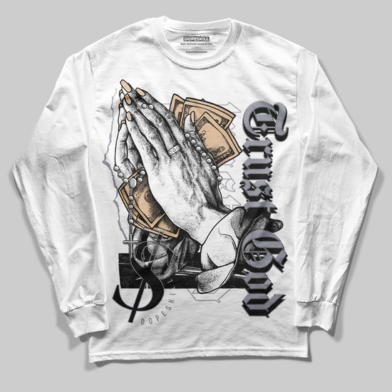 Jordan 4 Retro Frozen Moments DopeSkill Long Sleeve T-Shirt Trust God Graphic Streetwear - White