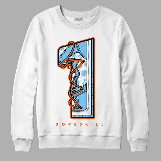 Dunk Low Futura University Blue DopeSkill Sweatshirt No.1 Graphic Streetwear - White