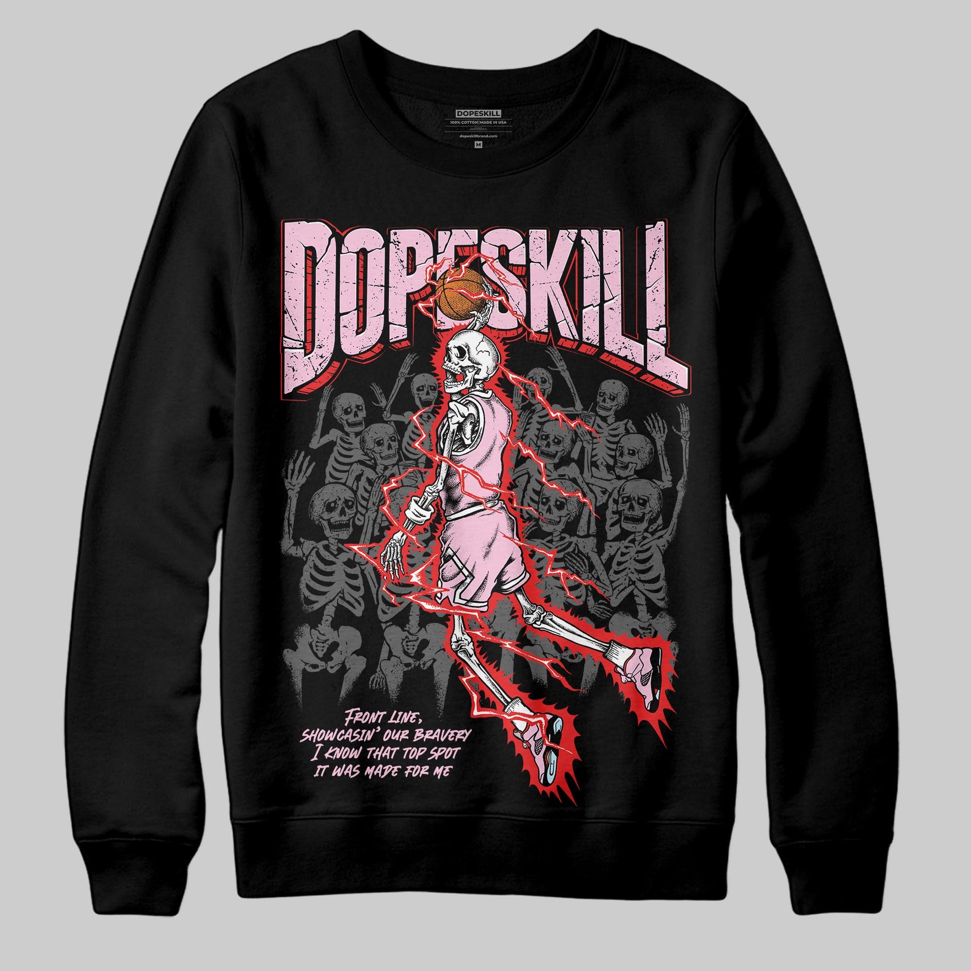 Awake NY x Air Jordan 5 Arctic Pink DopeSkill Sweatshirt Thunder Dunk Graphic Streetwear - Black