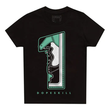 Jordan 1 High OG Green Glow DopeSkill Toddler Kids T-shirt No.1 Graphic Streetwear - Black