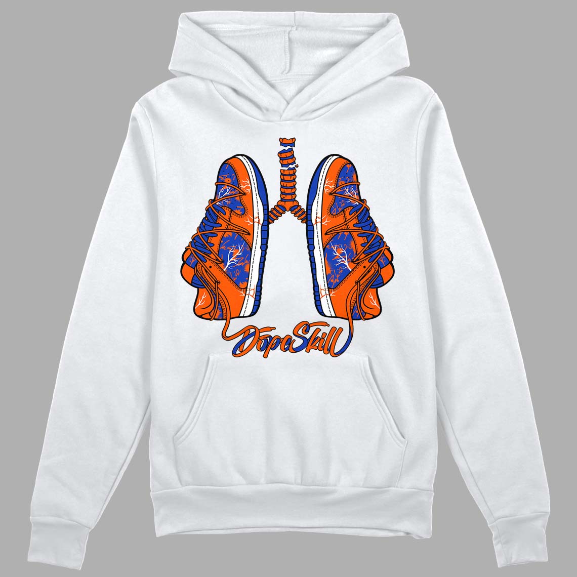 Dunk Low Futura Orange Blaze DopeSkill Hoodie Sweatshirt Breathe Graphic Streetwear - White