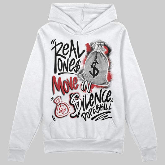 Jordan 14 Golf “Last Shot” DopeSkill Hoodie Sweatshirt Real Ones Move In Silence Graphic Streetwear - White