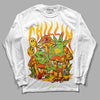 Yellow Sneakers DopeSkill Long Sleeve T-Shirt Chillin Graphic Streetwear - White