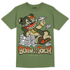 Olive Sneakers DopeSkill Olive T-shirt Born To Be Rich Graphic Streetwear