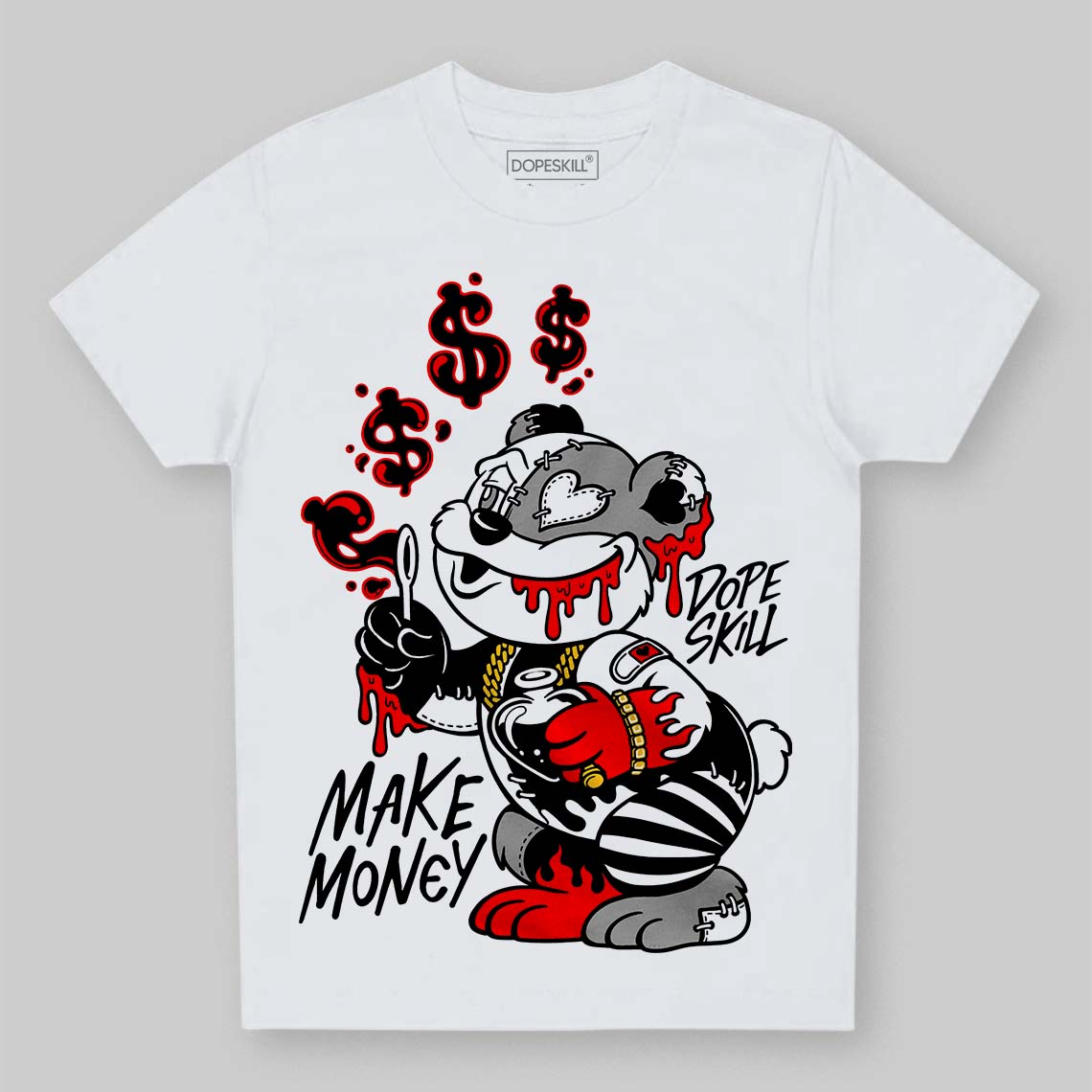 Black and White Sneakers DopeSkill Toddler Kids T-shirt Make Money Graphic Streetwear - White