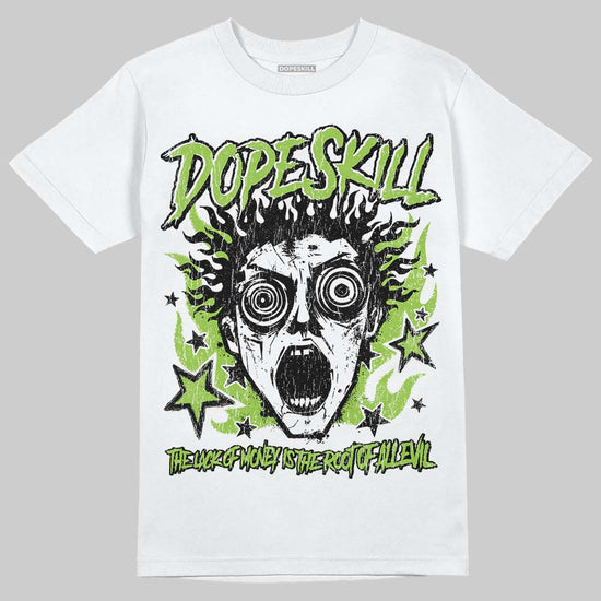 Neon Green Sneakers DopeSkill T-Shirt Root of Evil Graphic Streetwear - White