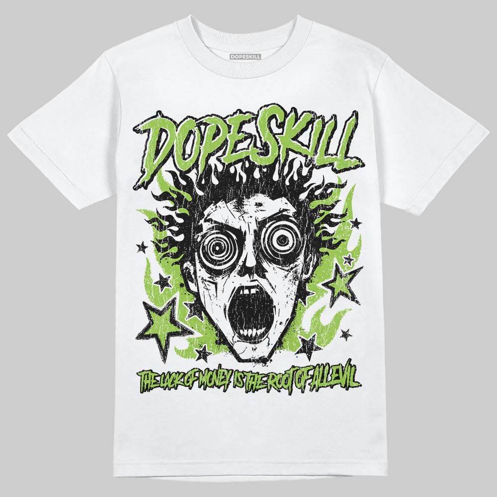 Neon Green Sneakers DopeSkill T-Shirt Root of Evil Graphic Streetwear - White