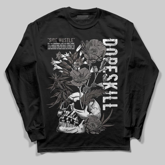 Jordan 4 Retro Cave Stone DopeSkill Long Sleeve T-Shirt Side Hustle Graphic Streetwear - Black