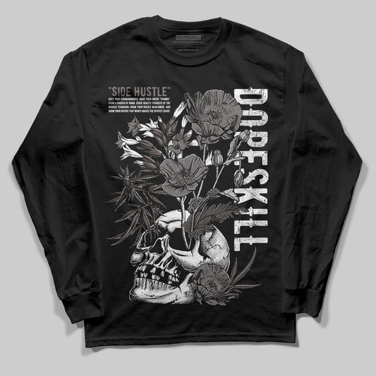 Jordan 4 Retro Cave Stone DopeSkill Long Sleeve T-Shirt Side Hustle Graphic Streetwear - Black
