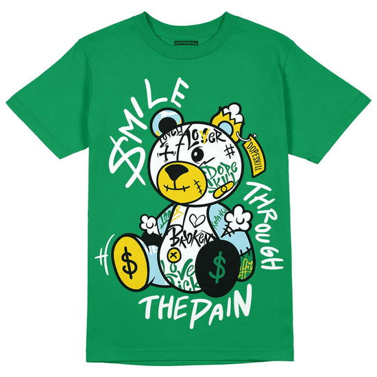 Jordan 5 “Lucky Green” DopeSkill Green T-shirt Smile Through The Pain Graphic Streetwear 