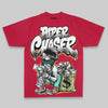 Paper Chaser Boy Oversize Print DopeSkill T-shirt Streetwear - Red