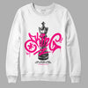 Jordan 1 Low GS “Fierce Pink” Dopeskill Sweatshirt King Chess Graphic Streetwear - White